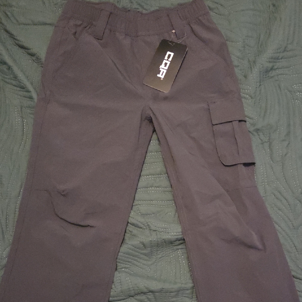 Kids Casual Cargo Pants - Black